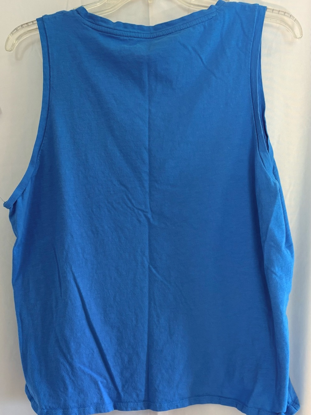TWO J. Crew V-Neck Cotton Tank Tops - 1 Pink and 1 Blue - Picture 5 of 6